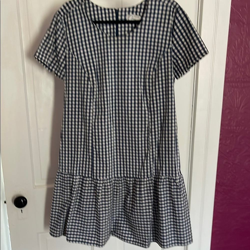 J. Crew Navy Checkered Kids Dress